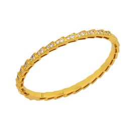 Bracelets à main pour femmes serpent or cuivre Couple cristal pierre amoureux Bracelets créateur de mode bijoux accessoire marque de luxe femme Punk cadeaux personnalisés