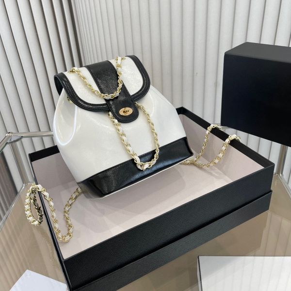 Bolso de diseñador para mujer Bolso de lujo de un hombro Bolso bandolera de dos colores de cuero Mochila senior clásica Bolso de cadena elegante de gran capacidad Bolso de mano