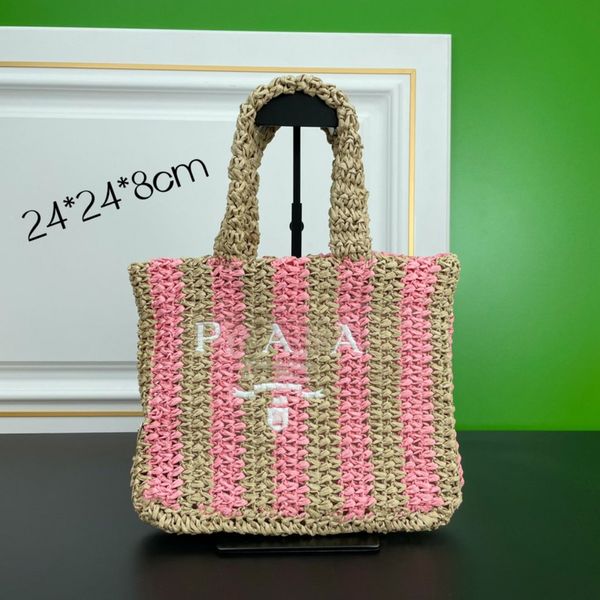 Artículo de paja de hombres con bolso de hombro de paja de mujeres, bolso de mensajero de billetera de moda de diseñador de moda