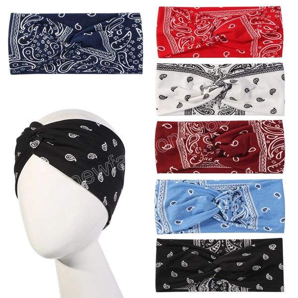 Bandeaux pour femmes bandeaux pour femmes bandes de cheveux filles Stretch Turban nœuds entraînement automne hiver accessoires de cheveux