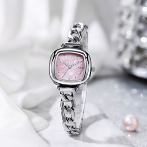 Hoogwaardig dameshorloge met rood ovaal licht luxe fritillaria quartz waterdicht horloge