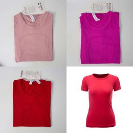 Camisa de yoga transpirable de alta elasticidad para mujer |Camiseta sin costuras de secado rápido para correr y andar en bicicleta |Top deportivo de manga corta para gimnasio