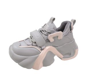 Femmes haute plate-forme grosses baskets femme bottes mode femmes chaussures de Sport rose blanc Sport Sneaker Tennis filles élégantes bottes