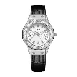 Cinto de moda de luxo de alta qualidade feminino à prova d'água relógio de quartzo de 34 mm