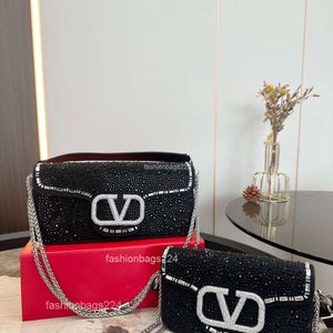 Dames High Velentino Lady Light Chain Bag One Diamond Designer Bag Tassen Waarde Handheld Crossbody Portemonnee Luxe Nieuw Baguette Schouder Klein Vierkant FUB1A5GG