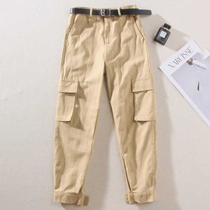 Pantalon Cargo taille haute pour femme ample beau Streetwear BF européen Harajuku pantalon d'été 210531