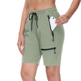 Vêtements de travail de randonnée et de camping pour femmes short sportif léger rapide, poches à fermeture éclair, pantalon décontracté 95