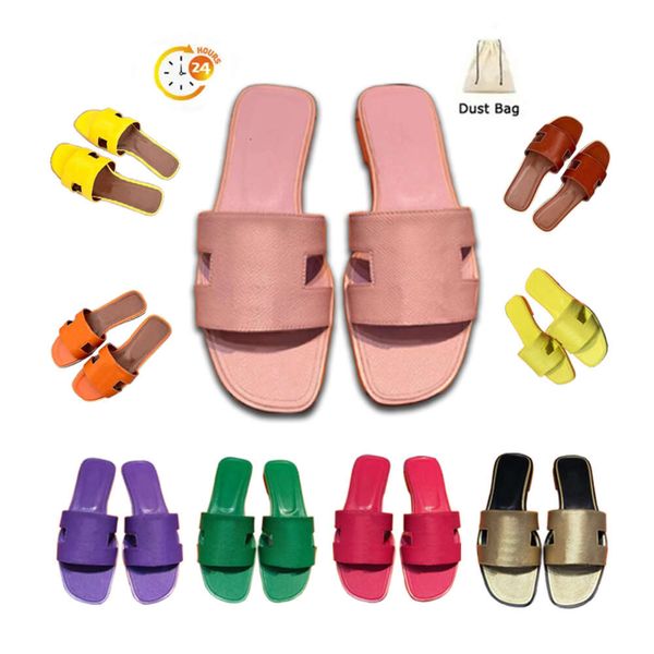 Sandales de créateurs de maison pour femmes Sandales Yellow Bottom Anti Slippers Fashion Fashion Outdoor Slippers Femme's Vérine en cuir en cuir Sandales plate