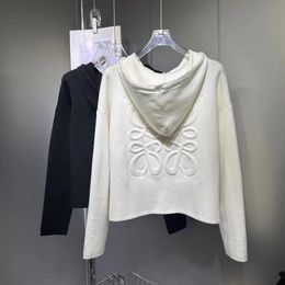 Pull à capuche et manches longues pour femmes, pull ample en jacquard à fleurs tricoté, manteau avec fermeture éclair sur le devant, cardigan SMLXL