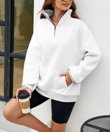 Frauen Hoodies 2023 Herbst Und Winter Sweatshirts Einfarbig Pullover Beiläufige Lose Tops Übergroße Streetwear Kleidung