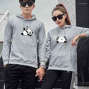 Sweat à capuche femme 2023 Couple à capuche ami pull graphique hommes hauts femmes coréennes dessin animé mignon Panda imprimé sweat