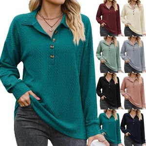 Sweat-shirt à capuche pour femme, vêtement ample, couleur unie, boutons Polo, manches longues, manteau, mode automne/hiver, 2023