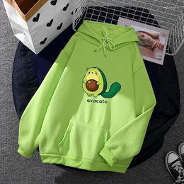 Hoodies voor dames 2023 Harajuku Grappige cartoon avocado print dames mode streetwear pullovers winter dames grafisch sweatshirt sudaderas