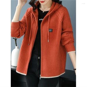 Women's Hoodies 2023 Hoodie Dames Spring herfst herfst trui trui met een korte ritssluiting Cardigan honkbal uniforme jas