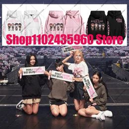 Dames Hoodies 2023 Kpop Roze Grafisch Gedrukt Hoodie Sweatshirt Meisjes Pullover Lange mouw Winter Vrije tijd Warm