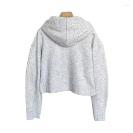 Sweats à capuche pour femmes 2023 Femmes Sweat à capuche à capuche automne hiver à capuche fermeture éclair haute rue chic superbe design de mode tendance élégant décontracté MU