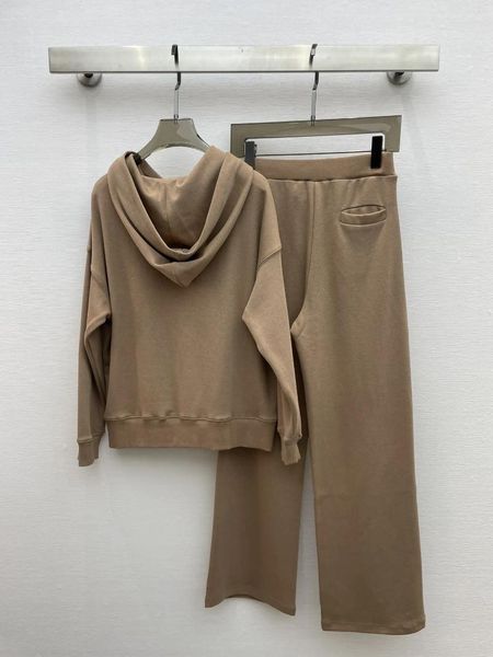 Sweat-shirt à capuche et pantalon de survêtement en coton mélangé pour femme, ensemble sweat-shirt à capuche, début d'automne, 2261440-10-26, 2023