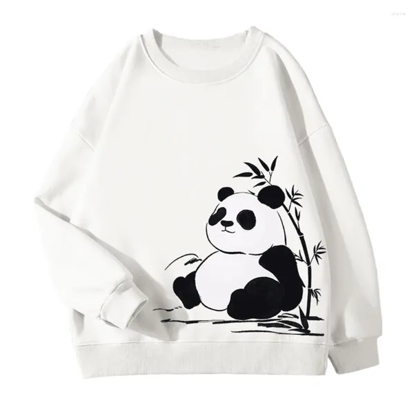 Sweat à capuche féminin 500g de coton de haute qualité Femme Men Sweater Chine mignon Panda Bear Loose Spring Automne à manches longues Sweatshirt