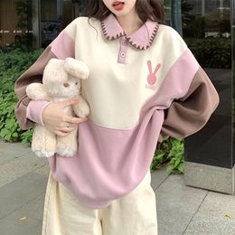 Vrouwen Hoodies Amerikaanse Streetwear Kawaii POLO Shirt Sweatshirt Casual Dame Vrouwelijke Trui Y2K Esthetische Winterkleding Harajuku