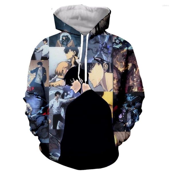 Sudaderas con Capucha para Mujer Anime Solo Leveling Sudadera con Capucha Impresa en 3D para Hombres Sudaderas Y2k Jersey Harajuku Moda para niños Ropa de Calle para niños y niñas