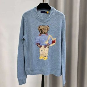 Sweats à capuche des femmes Aurens Bear Sweatshirts Pulls Cartoon RL Vêtements d'hiver Mode à manches longues Pillumage en tricot Coton Laine douce KQK