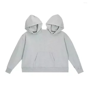 Sweat à capuche pour femme, automne, Couple, une pièce, couleur unie, gris, épais, tenue amusante, Streetwear