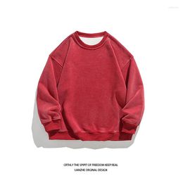 Sweats à capuche pour femmes Automne Haute Qualité Femmes Lavé Sweatshirts Harajuku Streetwear Tissu Lourd À Capuche Col Rond Casual Vêtements Féminins
