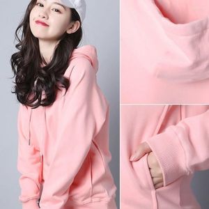 Dames Hoodies Herfst Puur Katoen Top Paar Lange mouwen Student Grote Maat Losse Capuchon Trui Multi-color Mode Dikke Sectie