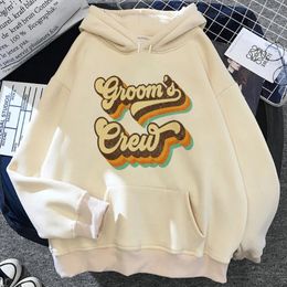 Sweat à capuche pour femmes, enterrement de vie de jeune fille, équipe de marié, mariage, sweat-shirt esthétique Kawaii, survêtement Harajuku pour femmes