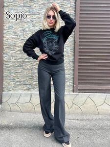 Hoodies voor dames Zwart Classic Fashion Tiger Print Spring Women Sweatshirts Fleece losse streetwear tops katoen met lange mouwen pluche pullovers