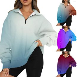 Sudaderas con capucha para mujer Chaquetas bohemias Moda para mujer Otoño Sudadera cálida informal Manga larga Cuello en V Chaqueta con cremallera suave Sudadera con capucha