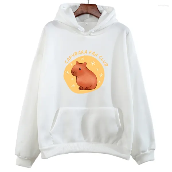 Sweats à capuche pour femmes Capybaras Fan Club Lovers Sweat-shirts imprimés animaux mignons Automne Hiver Chaud À manches longues Casual Loose Couple Vêtements
