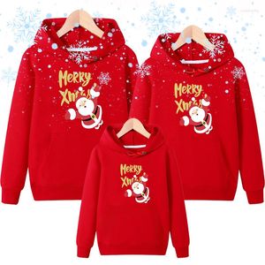 Sweats à capuche pour femmes Vêtements de Noël Maman et moi Père Mère Enfants Bébé Pyjamas de Noël Automne Sweat-shirts en coton Tenues assorties à la famille