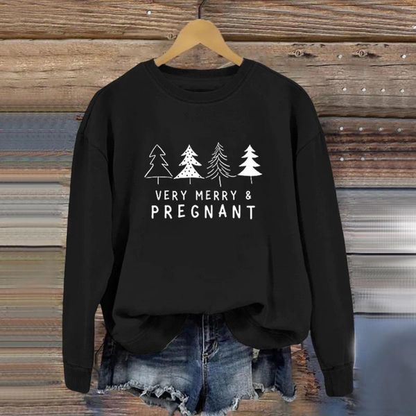 Sudadera para mujeres sudaderas navideñas Jumper ropa de Navidad Autumn Invierno Tops casual de cañón