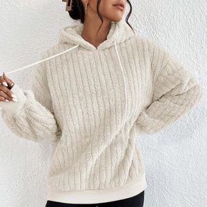 Dameshoodies Katoen Oversized Sweatshirt Wollen Hoodie Shirt met lange mouwen Trui Herfst en bulk voor dames met ritssluiting