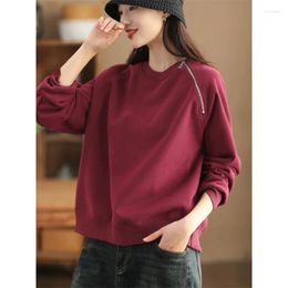 Sudaderas con Capucha para Mujer Sudadera Gruesa con Hombros con Cremallera Creativa Y Elegante para Mujer Moda Otoño Invierno Color Sólido Jersey Cálido De Lana De Manga Larga