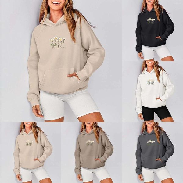 Sudadera informal de moda para mujer con sudadera con capucha para mujer con lindas chaquetas top calientes y elegantes