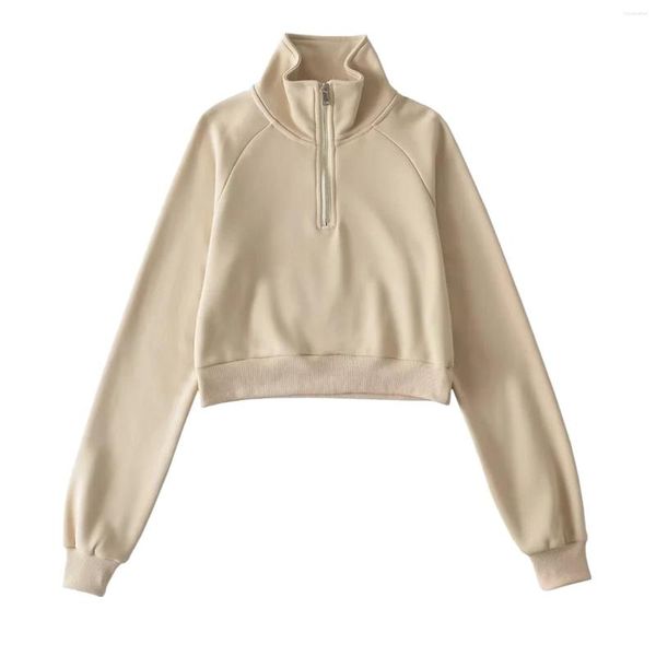 Sudaderas con Capucha para Mujer Sudadera Oscura Sudadera con Capucha Y Cremallera De Lana para Mujer Otoño Cuello Sólido Manga Larga Suelto Suéter con Capucha Camiseta De Béisbol