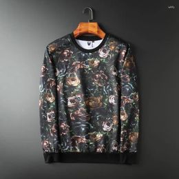 Sweats à capuche pour femmes Pull européen et américain Rétro Rose Fleur T-shirt Impression à manches longues Vêtements floraux pour hommes Pull à col rond