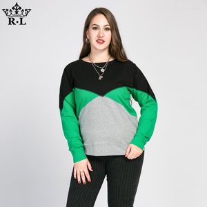 Hoodies voor dames herfst kleurblokkerende plus size neutrale trui trui