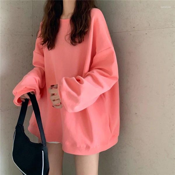 Sudaderas con capucha para mujer, moda informal Vintage Pinkycolor, Tops sexys de gran tamaño para mujer, sudadera bonita estética para estudiantes y niñas