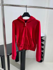 Sudaderas con capucha para mujer, moda de diamantes, Sudadera con capucha roja para mujer, alta calidad, 2024, sólido, con capucha, cintura ajustada, pantalón corto informal con cremallera para mujer