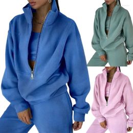 Dameshoodies Modieuze stijlvolle 2-delige set Comfortabel sweatshirt met halve rits en casual pullover Drop