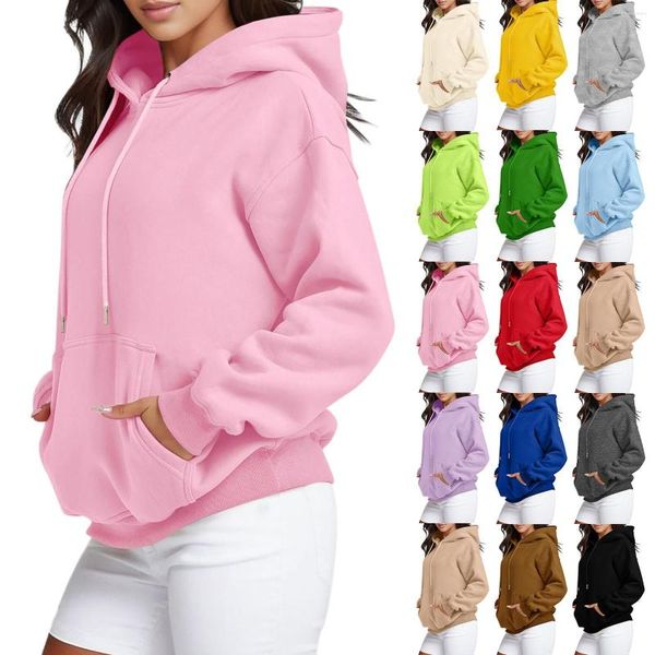 Sweats à capuche pour femmes Femmes Couples surdimensionnés Poche ample Sweat à capuche Streetwear Femmes 2023 Vêtements Dames Pulls Hip Hop Tops