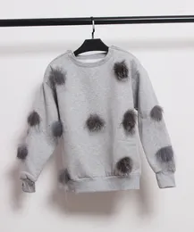 Sweats à capuche pour femmes GETSRING Femmes Coton Sweatershirt 2024 Sweat à capuche gris à manches longues Printemps Femmes Casual Wear