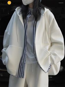 Sudaderas con capucha para mujer HanOrange 2023 primavera silueta Simple capa de aire cremallera mujeres piel amigable suelta Casual Sudadera con capucha Mujer