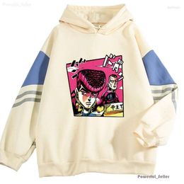 Dames Hoodies Harajuku Herfst/winter Jojos Bizzare Adventure Anime Print Hoodie Fleece Casual Esthetische Trui Heren/dames Trui Los Ess 3729