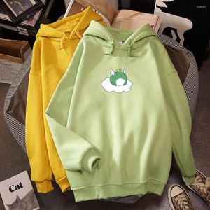 Sudadera con capucha de mujer Harajuku Hold Holdie Exterfil -Drawstring Pink Womens Style Coreano Winter Funny Funnel Frog Swinsed Sweets Mujeres Hombres