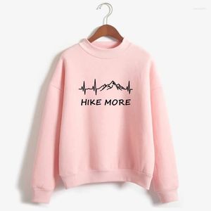 Sudaderas con capucha para mujer Hike More Mountain Camping Letter Print Mujeres Regalo de viaje Sudaderas Femmes Manga larga Primavera Otoño Tops para mujer