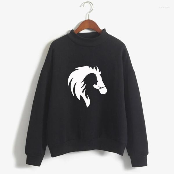 Sweats à capuche pour femmes tête de cheval fille lettre imprimer femmes amoureux des animaux cadeau sweats Femmes à manches longues printemps automne hauts pour Femme